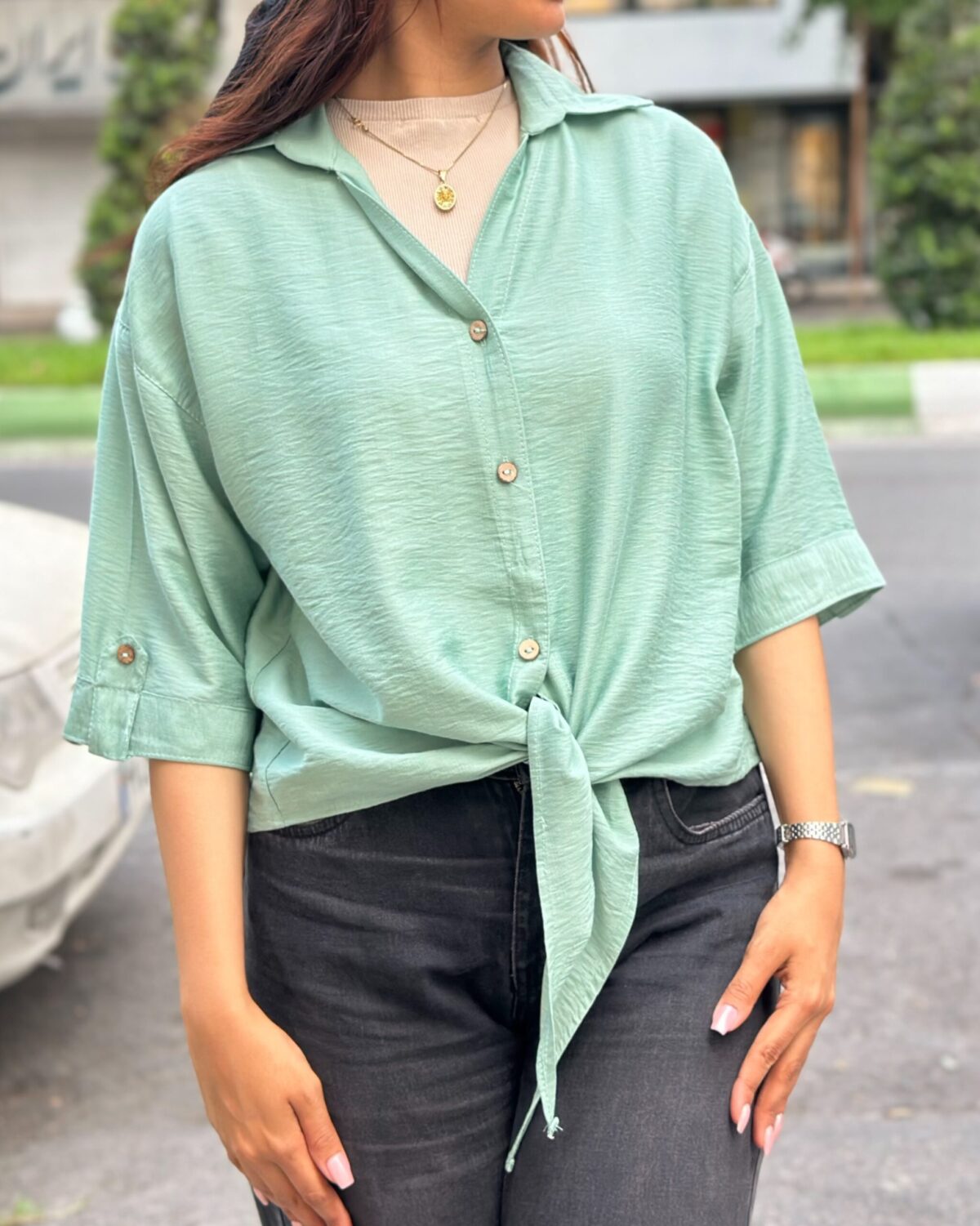 شومیز گره ای کد2033 - Image 2